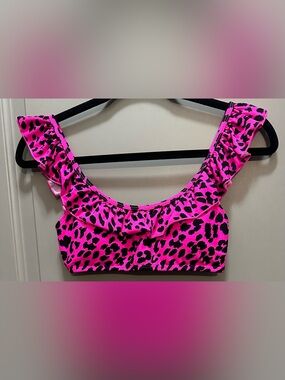 Cabana del Sol Pink/Black Bikini Top NWOT